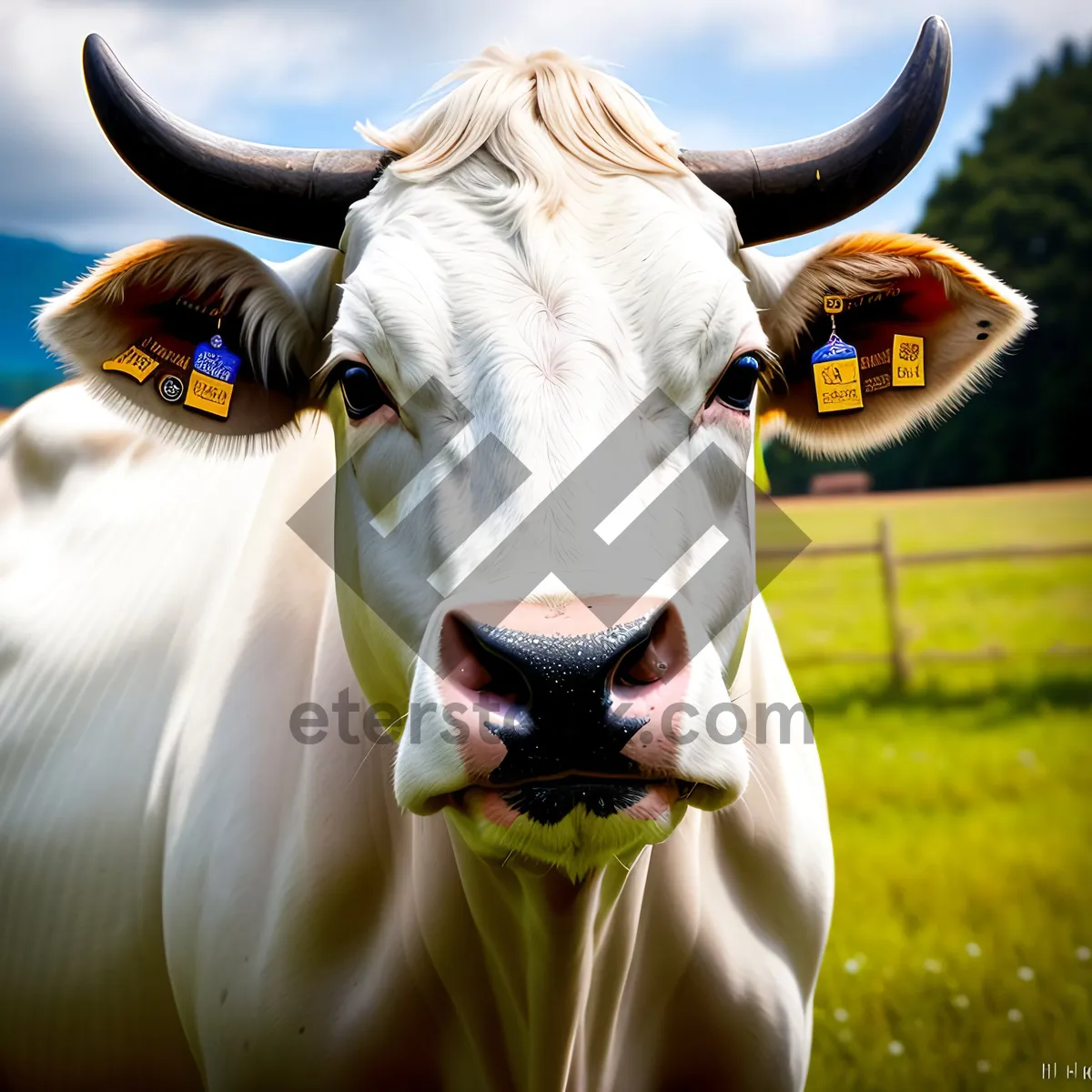 Picture of Brown cattle grazing on a rural farm