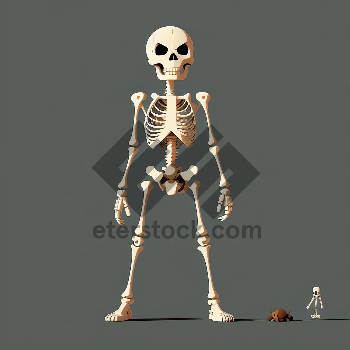 Picture of Skeletal Automaton in a Cemetery: 3D Anatomy of Human Bone Structure