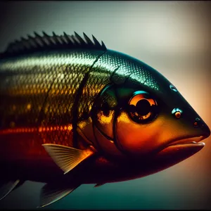 Close-Up View of Tuna Fish Eye with Striking Eyebrow