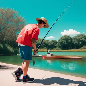 Summer Golfer Swinging on the Green