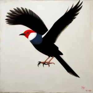Graceful Flight: Majestic Black Stork Soaring Through the Sky