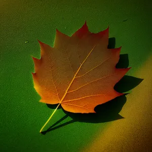 Vibrant Autumn Maple Leaf in a Colorful Forest