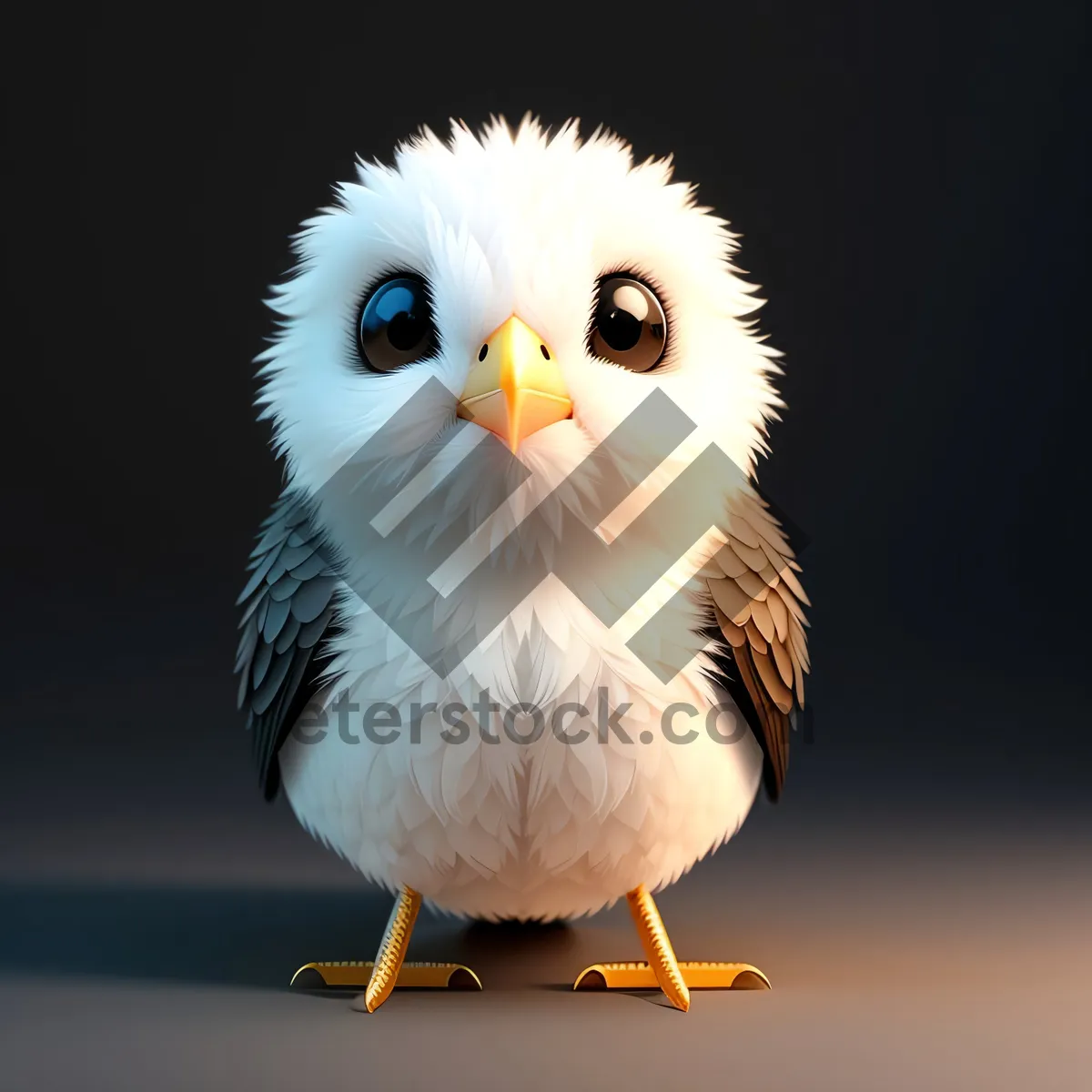 Picture of Furry Fluffy Chick with Funny Feathers