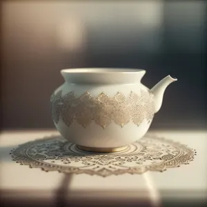 Hot Cup of Aromatic Morning Coffee