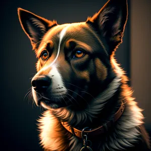 Adorable Border Collie Shepherd Dog Portrait