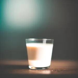 Refreshing glass of cold milk with foam