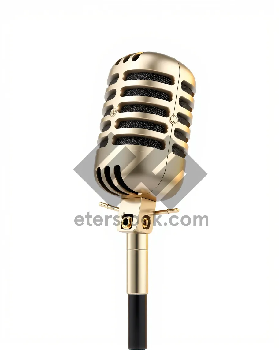 Picture of Vintage microphone on stage for live performance.