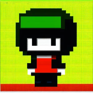 3D Flag Sign Symbol on Map