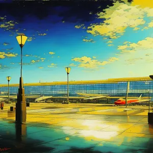 Pier Sunset Reflection on Beach: Serene Ocean Horizon