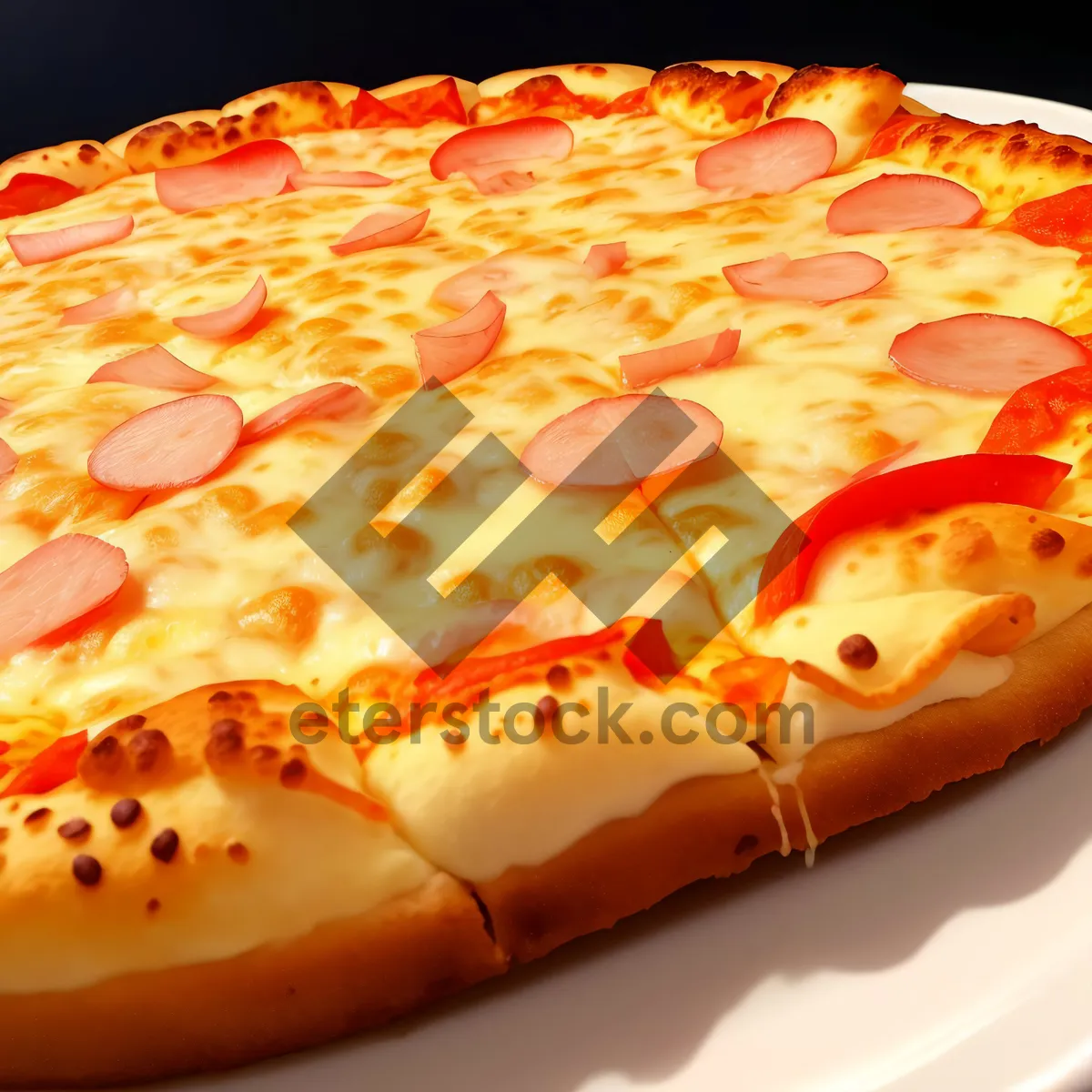 Picture of Delicious Gourmet Pizza with Fresh Toppings