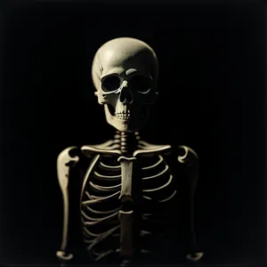 Anatomical Skeleton Bust Sculpture - Spooky Horror