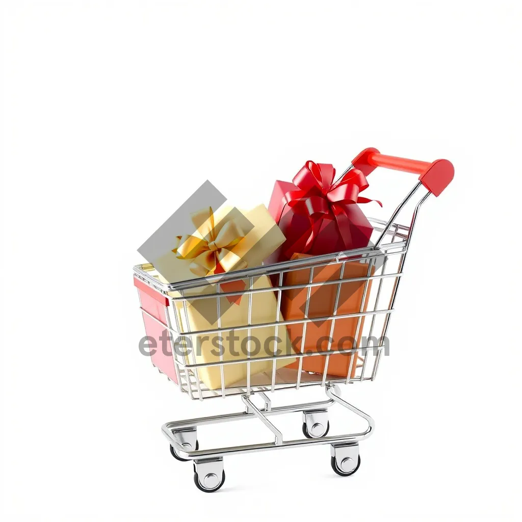 Picture of Empty shopping cart for online e-commerce business.