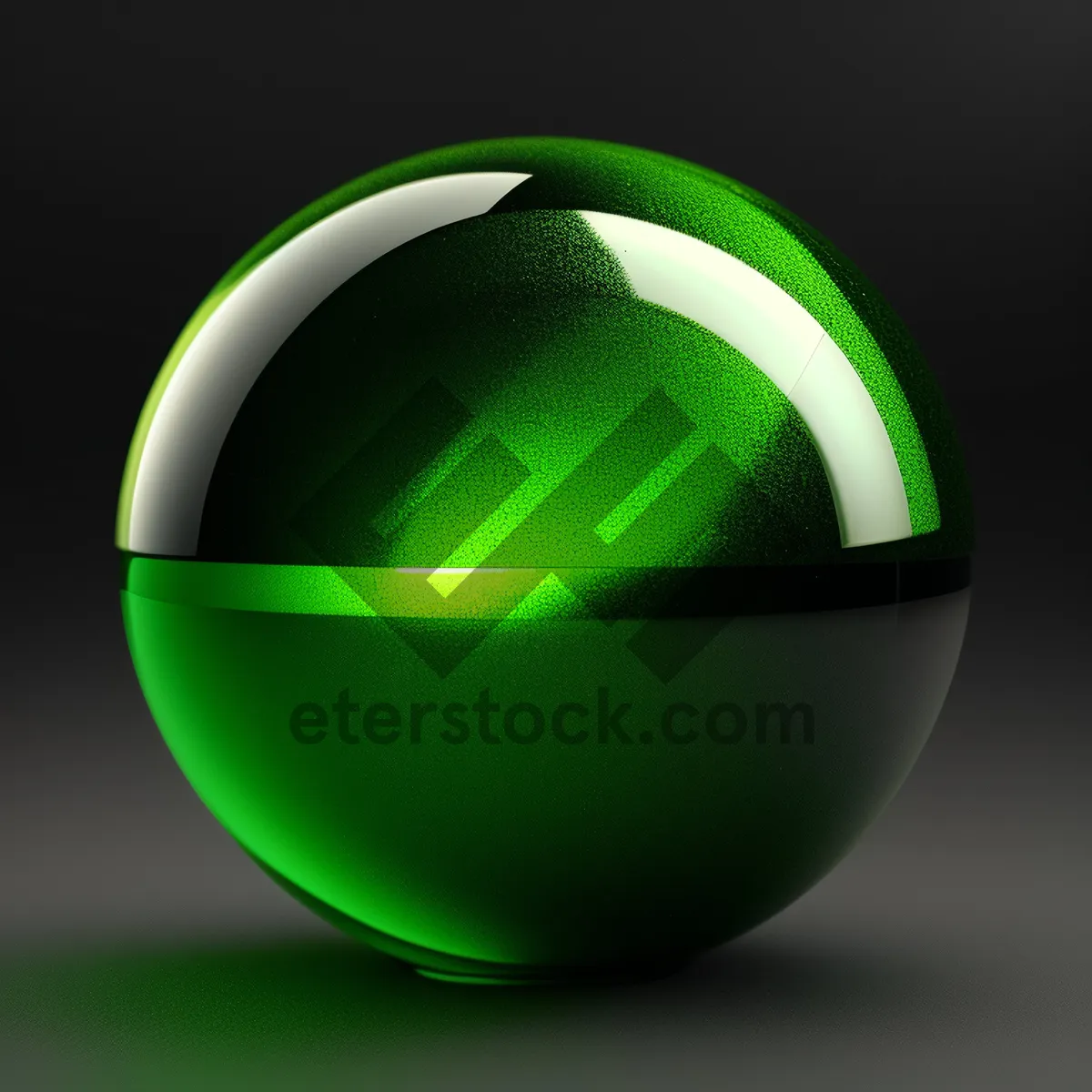 Picture of Shiny Glass Sphere Button with Reflection