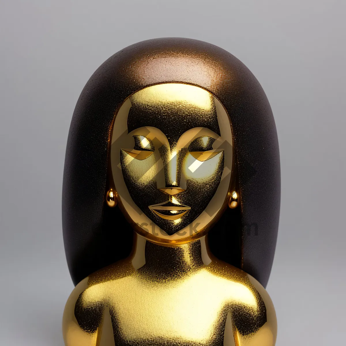 Picture of Golden Mask of God in Meditative Attire