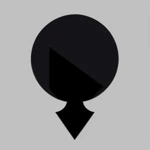 Black Silhouette Symbol: Artistic Tracing Icon