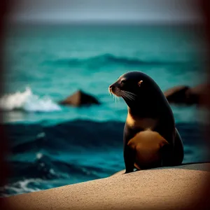 Majestic King Penguin on Seaside