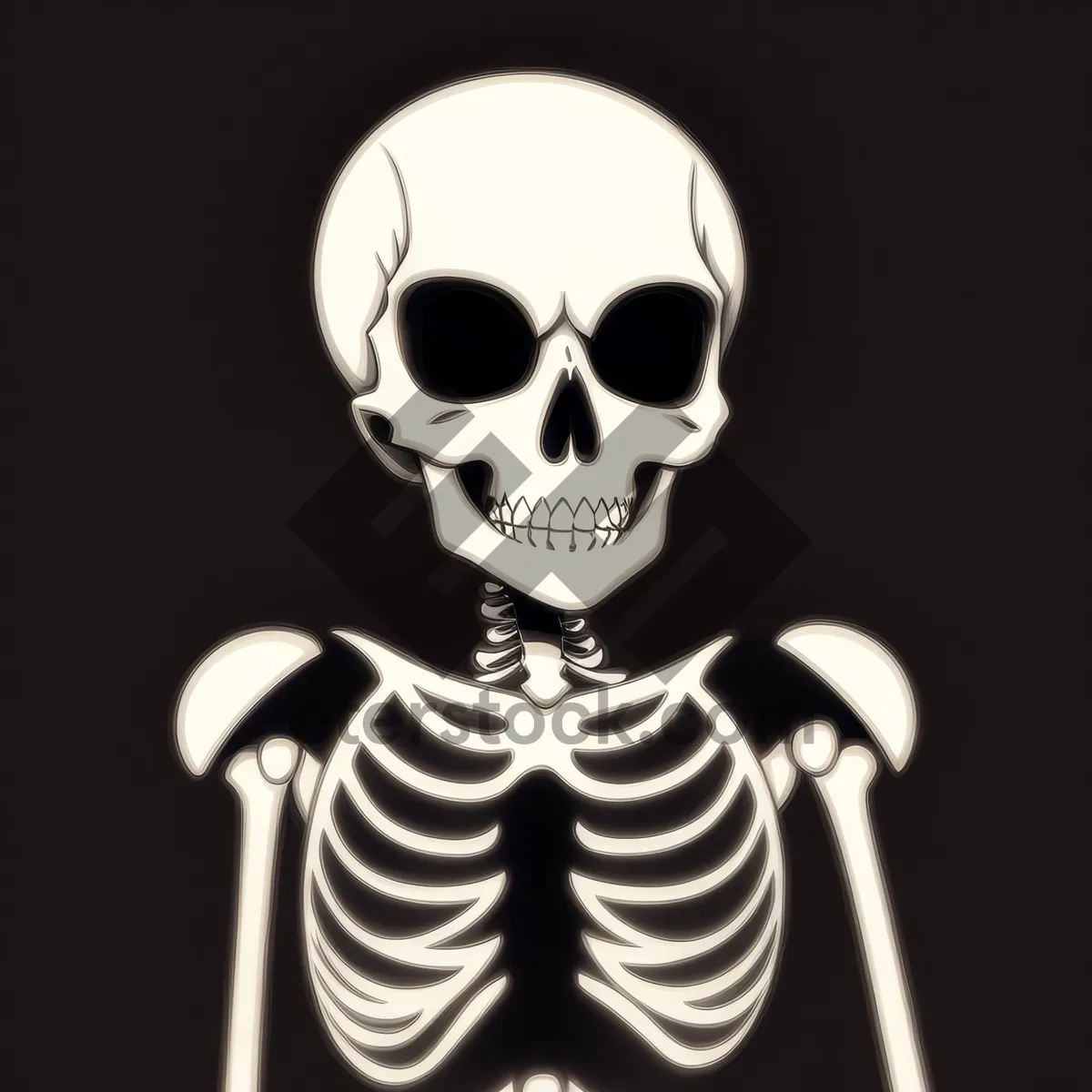 Picture of Pirate Skeleton's Horrifying Cartoon Skull