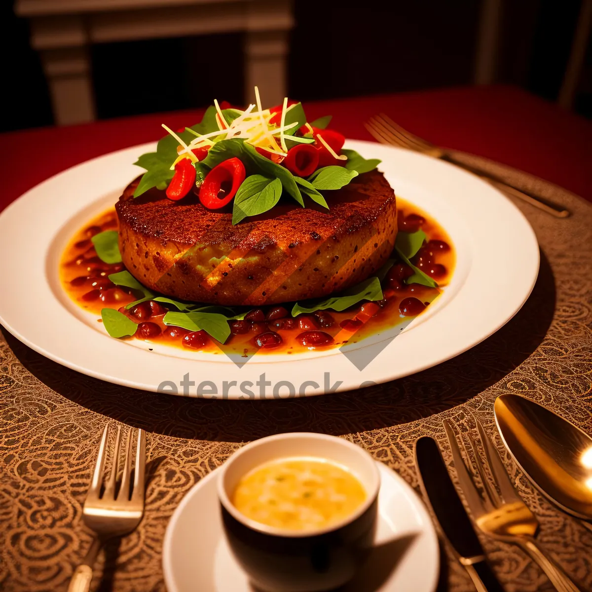 Picture of Grilled Beef Steak with Fresh Vegetable Salad