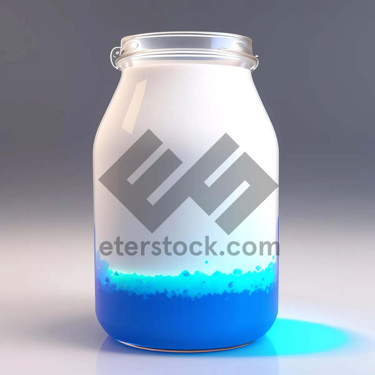 Picture of Healthy Glass Bottle of Fresh Milk