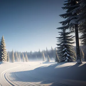 Snowy Serenity: A Majestic Mountain Landscape in Winter