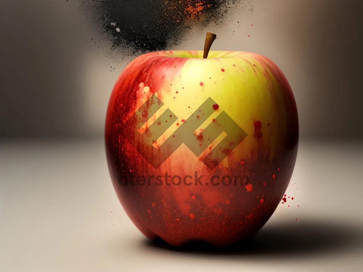 Picture of Fresh and Juicy Red Delicious Apple Closeup
