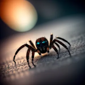Close-up of Black Widow Spider: Majestic Arachnid in Wildlife