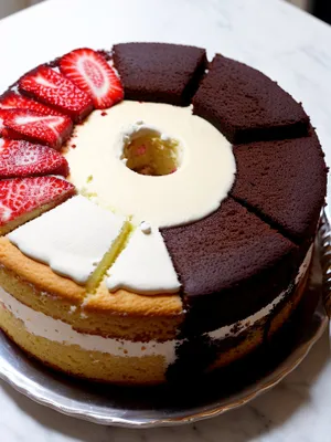 Delicious Strawberry Cream Cake - Gourmet Sweet Treat