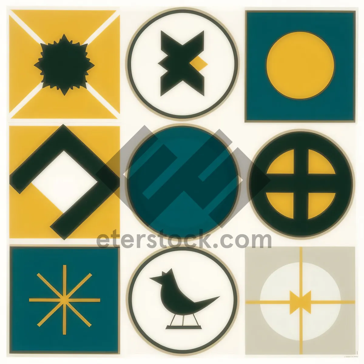 Picture of Black glossy round web icon set symbols.