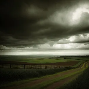 Serene Coastal Highway with Majestic Skyline