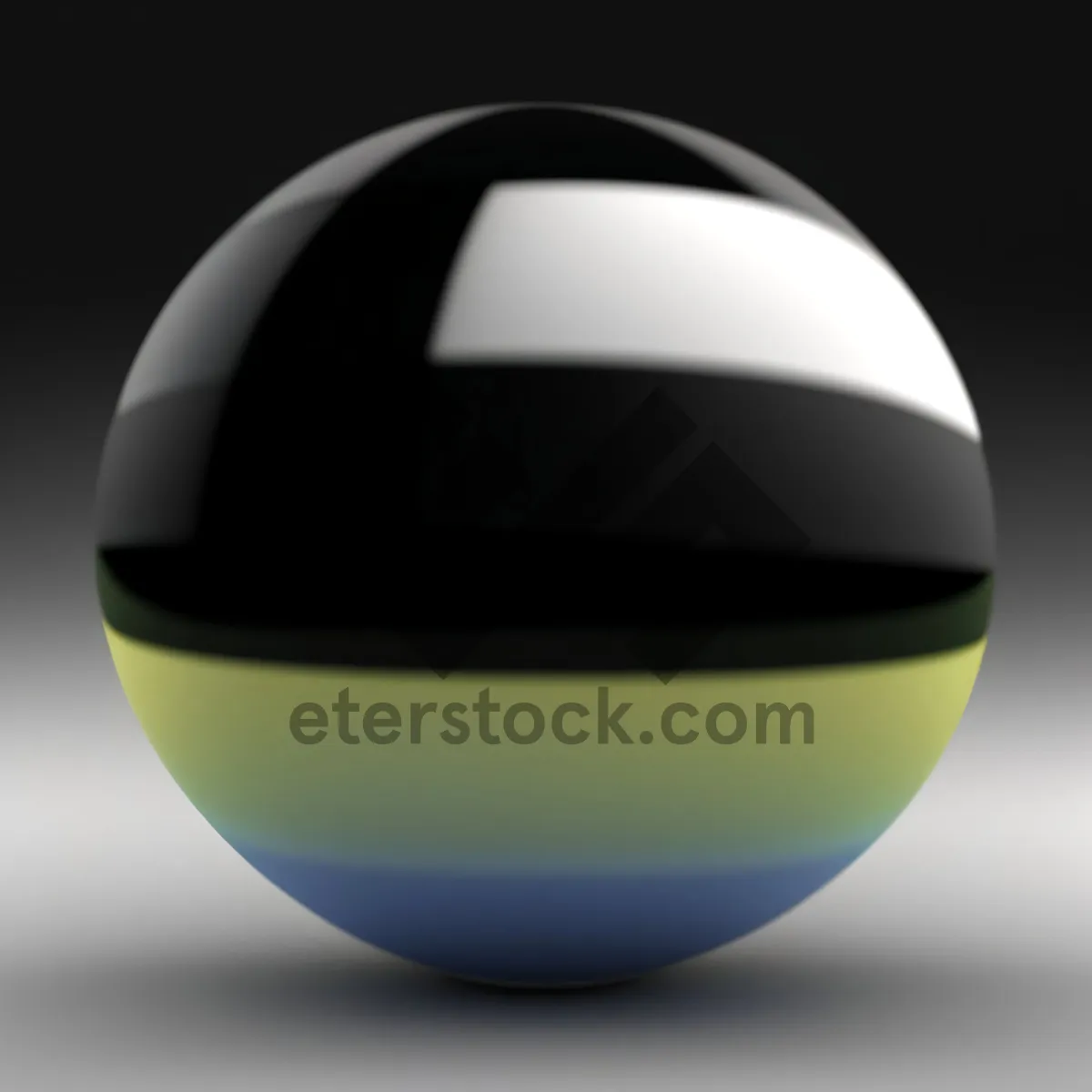 Picture of Globe Icon with 3D Glass Ball Design