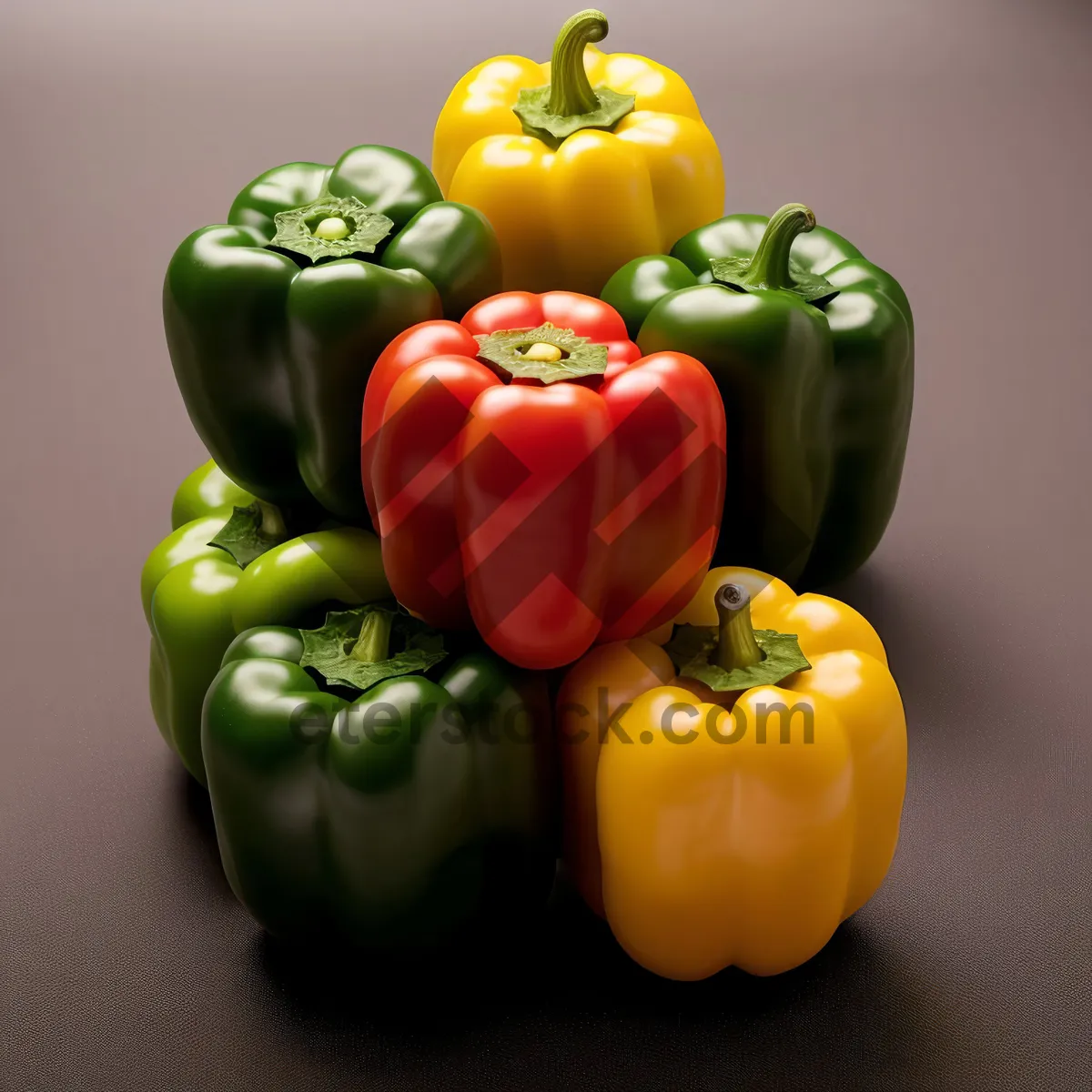 Picture of Colorful bell pepper salad with fresh organic ingredients.