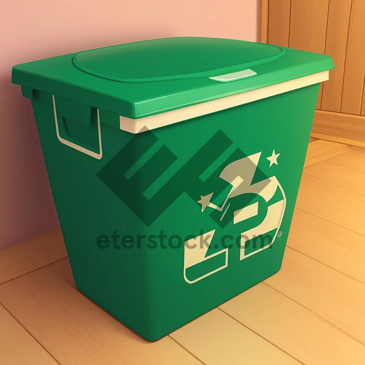 Picture of 3D Ashcan Bin Container Box Symbol