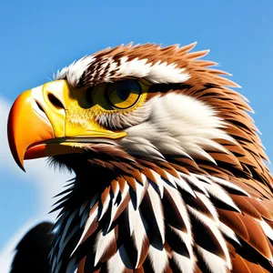 Raptor Gaze: Majestic Bald Eagle with Piercing Yellow Eyes