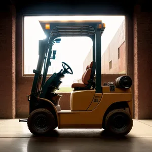 Heavy-duty Forklift in Industrial Construction Site