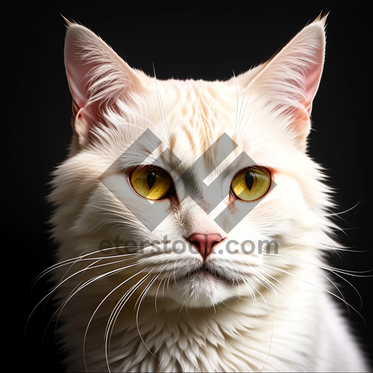 Picture of Furry Feline Friend: Adorable Kitty with Striped Gray Fur