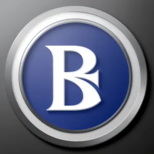 Modern Silver Button Icon with Shiny Reflection