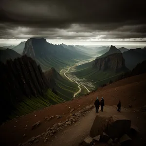 Mountain Tent in Scenic Landscape