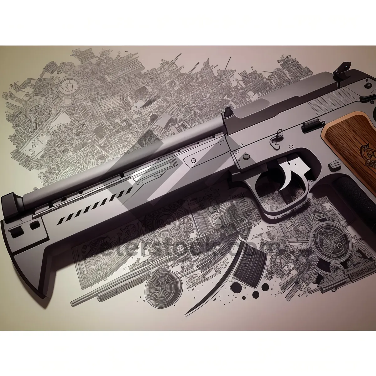 Picture of Metal Handgun: Powerful Crime-Fighting Tool