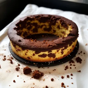 Delicious Chocolate Cream Cake Slice on Plate