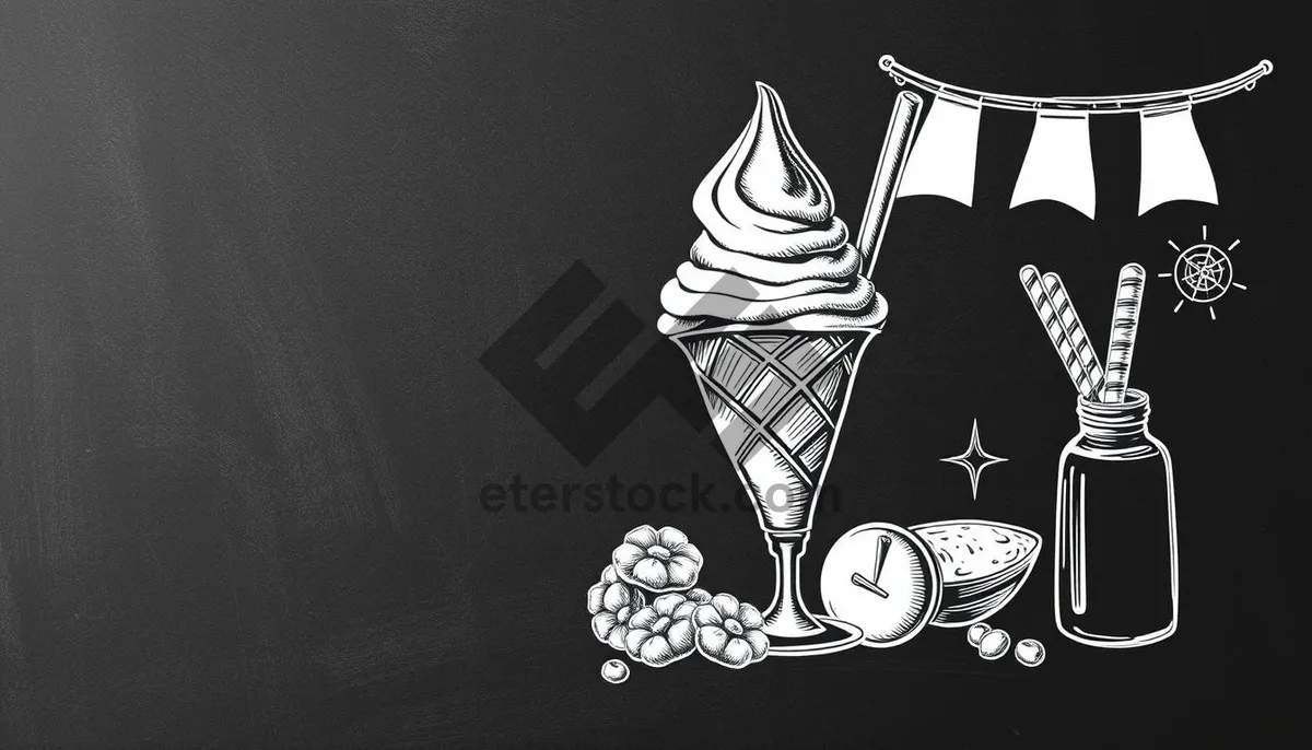 Picture of Black decorative heraldic symbol ornament design.