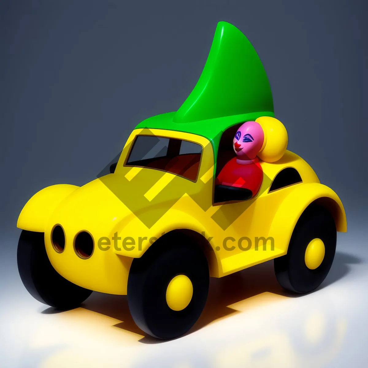 Picture of Muddy Miniature Cartoon Toy Car Fun