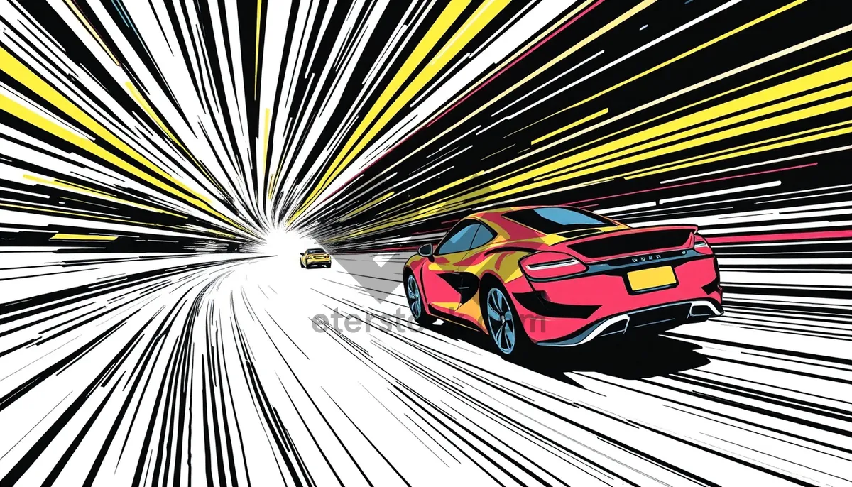 Picture of Colorful Light Tunnel Motion Graphic Pattern Design