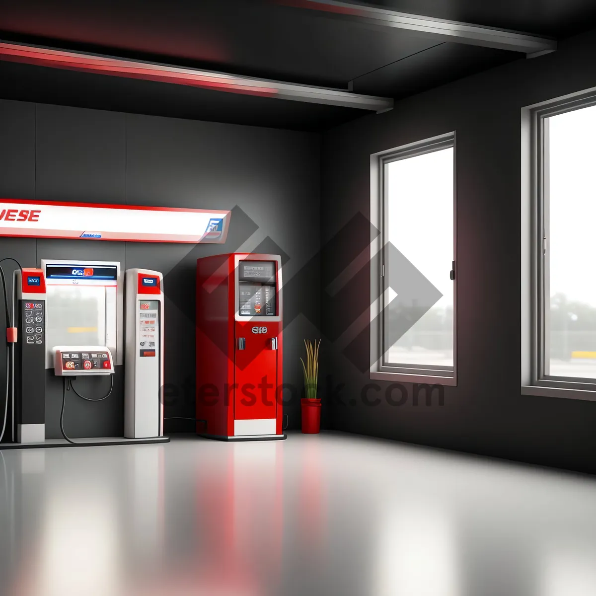 Picture of Advanced 3D Cash Machine Device for Interior Business