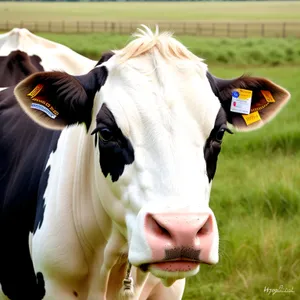 Rural Livestock Grazing in Brown Pasture