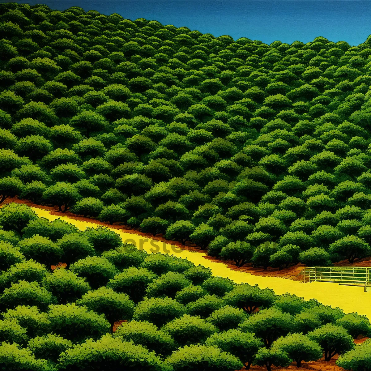 Picture of Serene Countryside Soybean Field in Harvest