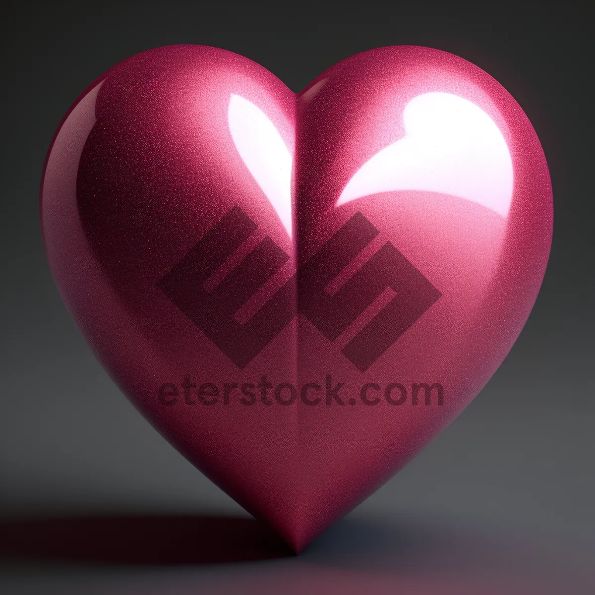 Picture of Vibrant Heart Glass Icon: Symbol of Love and Romance