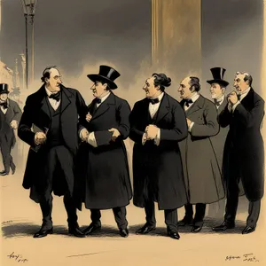 Successful Corporate Businessmen in Formal Attire