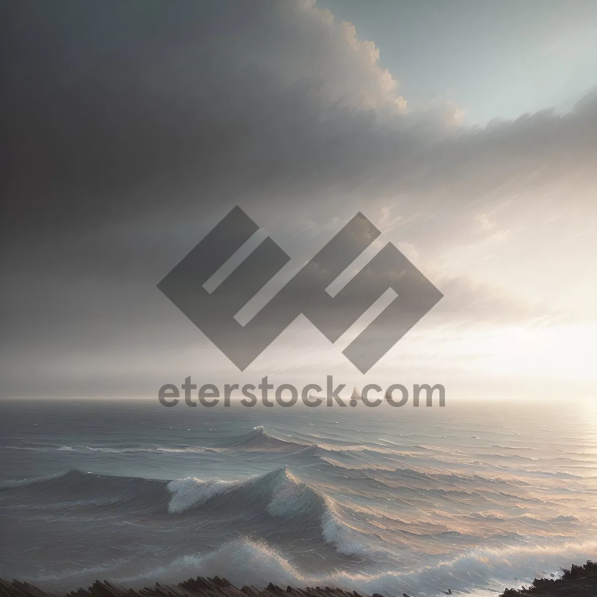 Picture of Serene Sunset over Sandy Shoreline