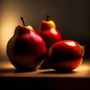 Fresh and Juicy Fruits: Apple, Pear, Pomegranate