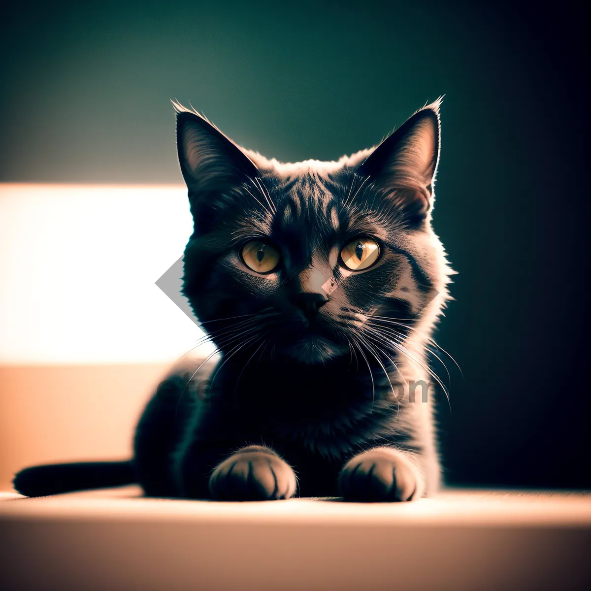 Picture of Fluffy Gray Tabby Kitty with Playful Whiskers